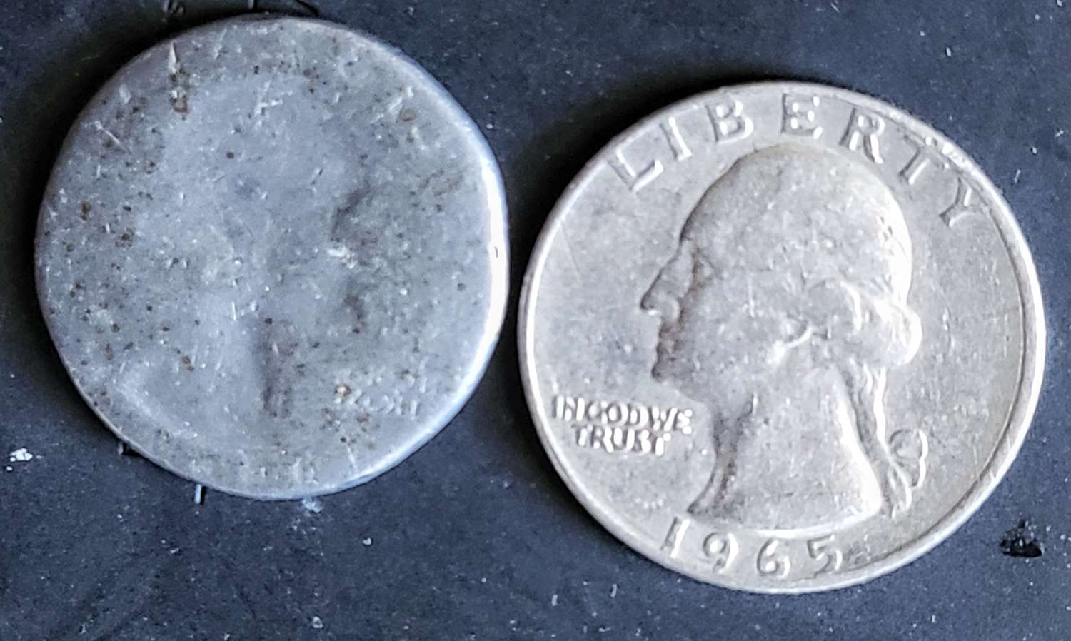 19?-Washington-Quarter-7.5gms-,-Obverse-And-Reverse-Are-Facing-Wrong-Direction
